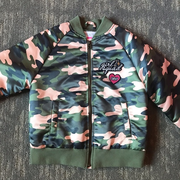 Girl’s Camo Bomber Jacket size 7/8 - Picture 6 of 12